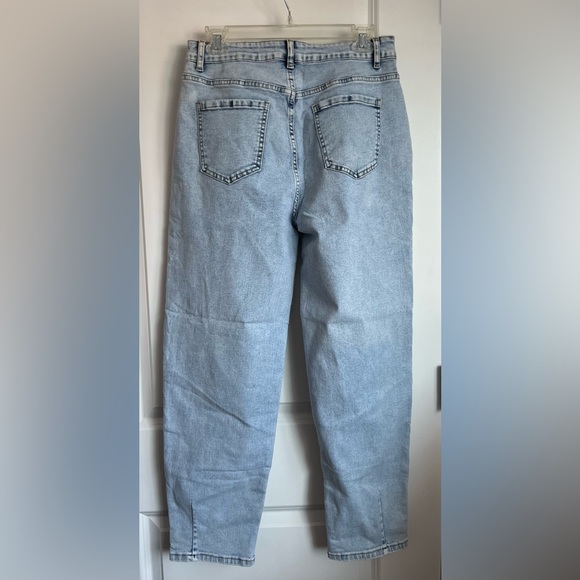 Women's Light Blue Boyfriend Jeans - Picture 15 of 15